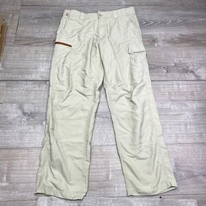 Simms Guide Series Pants Men's Large Fishing Cargo Tan Nylon Performance
